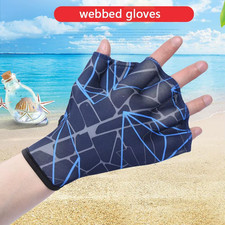 1 Pair Unisex Swimming Hand Fins Flippers Finger Webbed Gloves Paddle Water Spor