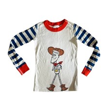 Hanna Andersson x TOY STORY White WOODY Print Long Sleeve Pajama Top Size 5