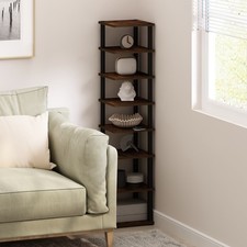 Turn-N-Tube 8-Tier Vertical Space Saving Free Standing Corner Shelf Display Rack
