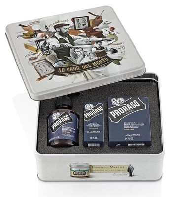 Proraso Beard Care Kit Gift Set W/Beard Wash,Oil,& Balm Azur Lime
