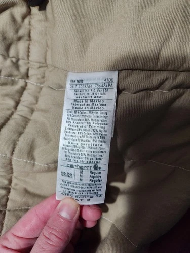 Carhartt FR Full Swing Flame Resistant CAT 3 Brown Work Jacket Mens M  image 9