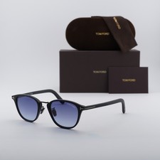 New Tom Ford FT1049-D 02W Matte Black/Blue Gradient 50-21-145 Sunglasses