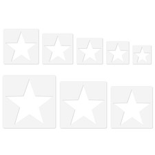 Large Star Stencil Set, 8 PCS Reusable Plastic Templates in Different Sizes, ...