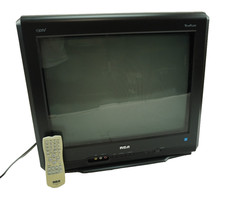 RCA TruFlat 20" 20F424T Composite CRT TV Retro Gaming W Remote Tested Working