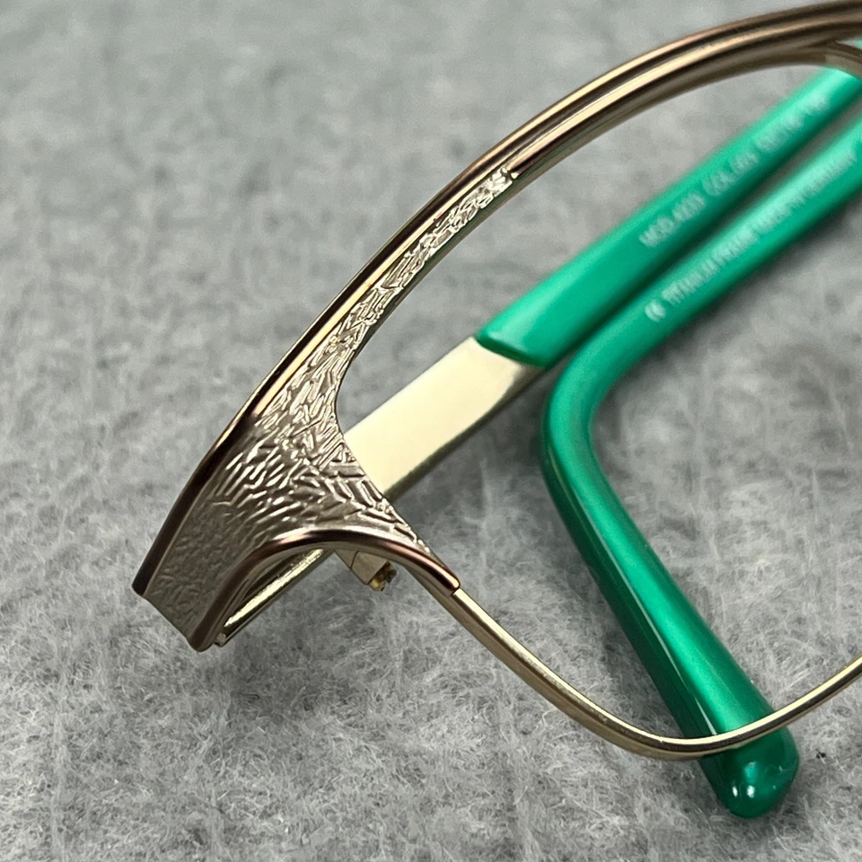 Monturas de gafas Cazal 4233 003 dorado verde borde completo 53-16-135 titanio Alemania Foto 3 de 4