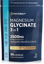 Magnesium Glycinate 3-in-1 Complex,2500 mg Magnesium Supplements High Absorption 3.80 per thousand milligrams