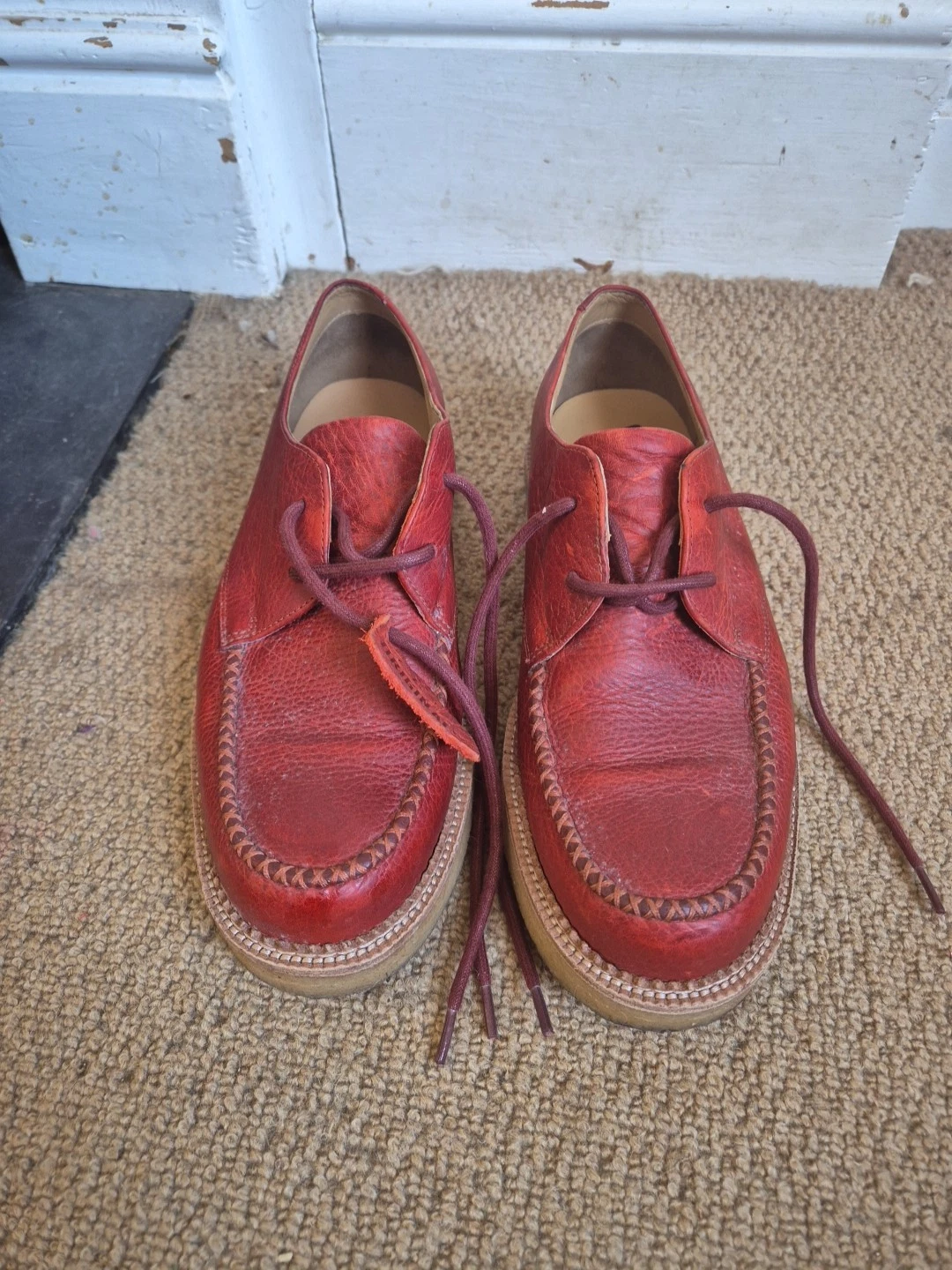 Mocassino scarpa uomo Clarks Originals Beckery Field bordeaux pelle UK 7 G