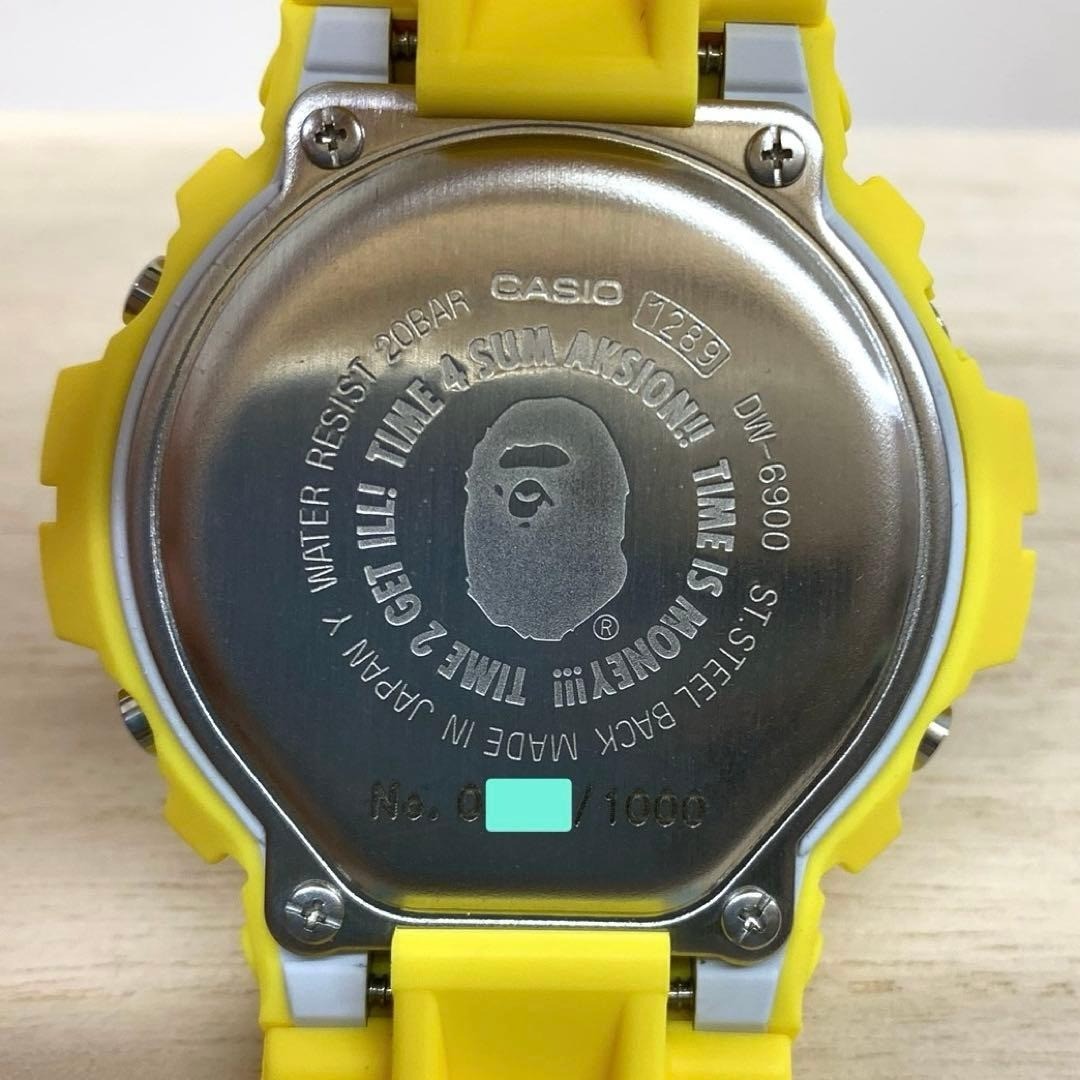Casio G-SHOCK DW-6900 A Bathing Ape BAPE Yellow Collaboration