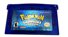 Pokemon Sapphire Version AUTHENTIC - NEW BATTERY - Nintendo GBA - Game Cart