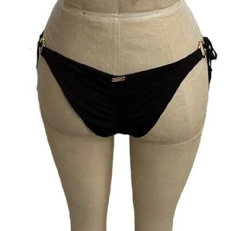 Пляж кролик сирена блестки бикини низ M подвижный блестки твердый черный - Изображение 3 из 4