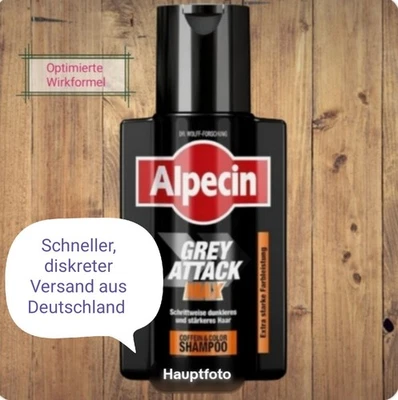 Alpecin Grey Attack MAX | Coffein+Color Shampoo | 200 ml | erhöhte Wirkstoffe -b