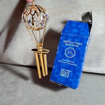 24K vergoldet & Swarovski Ballon Windspiel, Crystal Temptations
