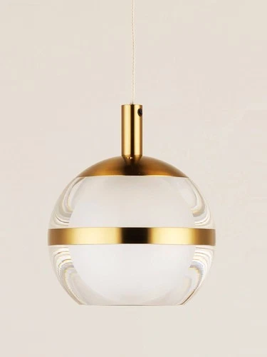 ET2 Swank 4 1/2"W Natural Aged Brass LED Mini Pendant Light - Picture 4 of 5