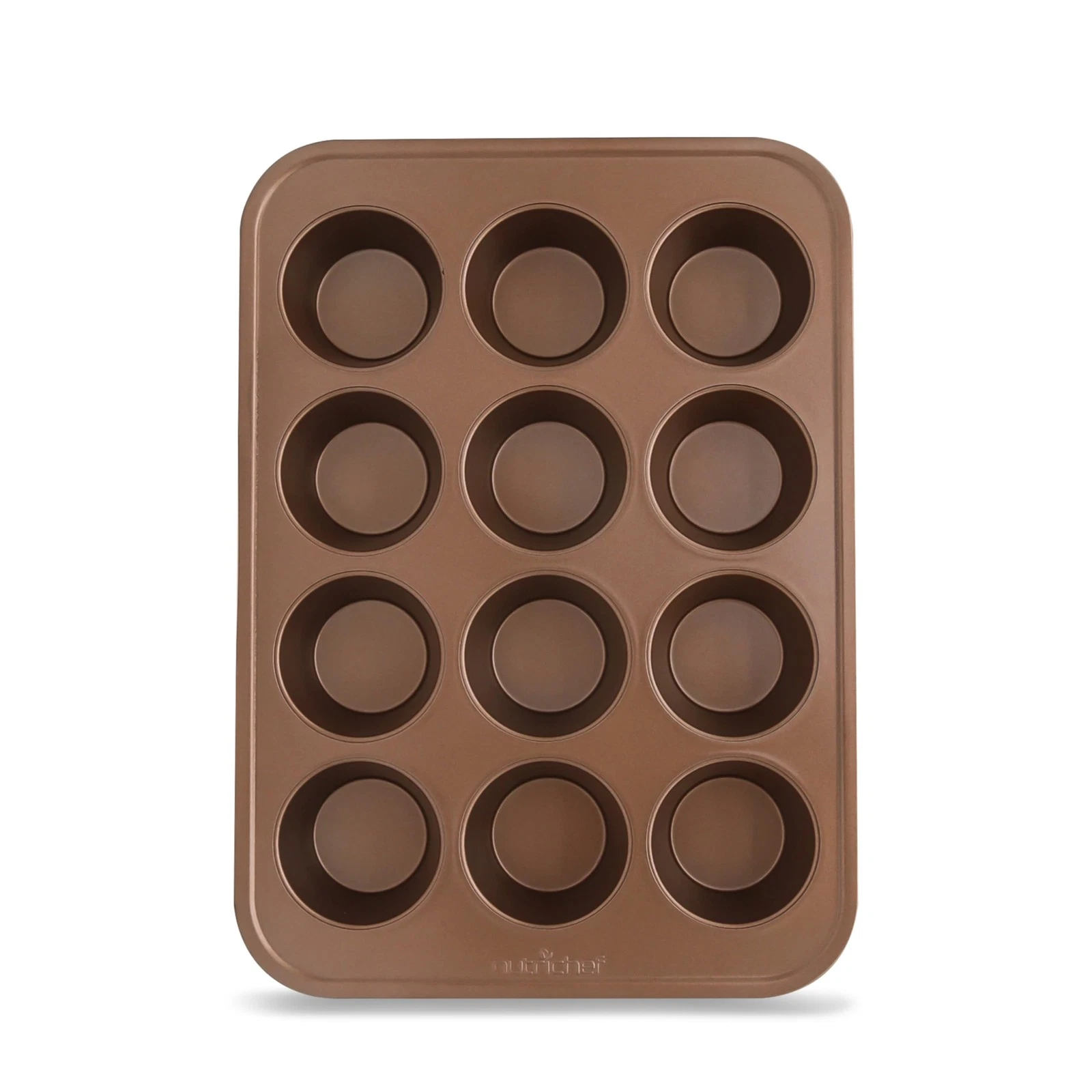 NutriChef 12-cup Golden Oven Muffin Pan, One size, nonstick muffin pan, gold