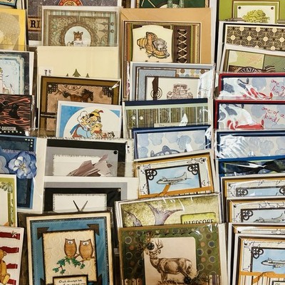 Lot Of 40 Assorted Bulk Handmade Greeting Cards Masculine Men Dad Husband Son