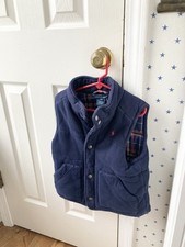Flaw RALPH LAUREN Puffer Jacket Vest Size 5 Boys Vtg Blue Prep POLO Plaid Lining