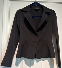Women's Misdemeanor Long Sleeve Black Blazer Size Medium Made in USA