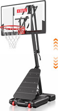 IGL Basketball Hoop Outdoor 40/44/48 Inch, Height Adjustable 5.3-10 FT, Portable