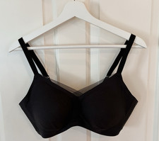 Honeylove LiftWear Crossover Bra Womens L 38B/C Black Wireless Mesh