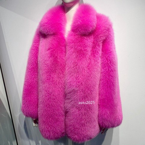 Mens Luxury Full Pelt Real Fur Coats Winter Thick Genuine Fur Lapel Overcoat - Picture 10 of 24