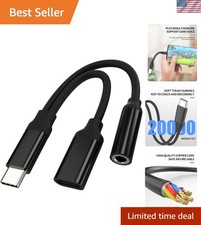 2 in 1 USB-C to 3.5mm Headphone Adapter with Fast Charging Wide Compatibility