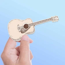 Acoustic Guitar Sticker - Cute Musician Decal