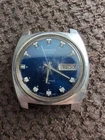 Vintage Seiko Automatic 7006-7119 Men’s Watch Day Date Blue Dial