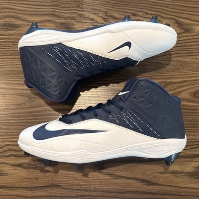 Size 15 Nike Zoom Code Elite 3/4 Detachable Football Cleat Navy White 603369-140