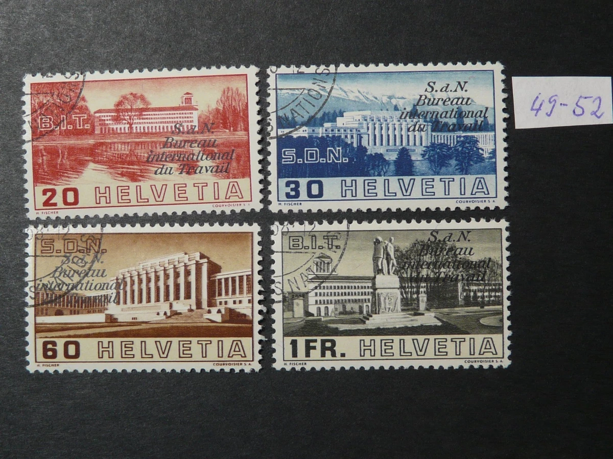 Schweiz, Ämter, BIT/ILO, Mi.-Nr.: 49-52 , gestempelt, KW: 25,00