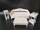 Vintage Barbie Wicker White Furniture Set Cottage