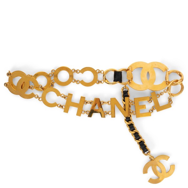 72827 Authentic Chanel Gold Metal 92A COCO CHANEL Chain Belt OZ
