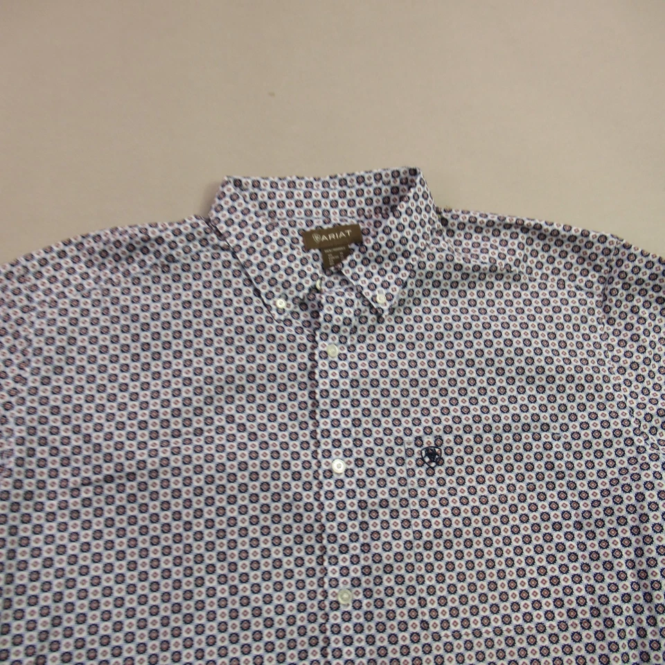 Ariat Shirt Mens XL Short Sleeve Button Front Pocket Outdoors Workwear - Image 2 of 4