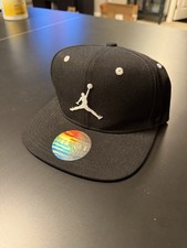 Nike Air Jordan Jumpman Youth Black Flatbill Hat Cap Adjustable New