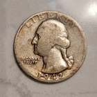 1942 D Washington Quarter Uncleaned Circulated