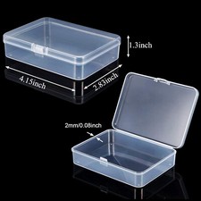 2x Small Plastic Storage Container Box DIY Coins Screws Jewelry Charms Travel