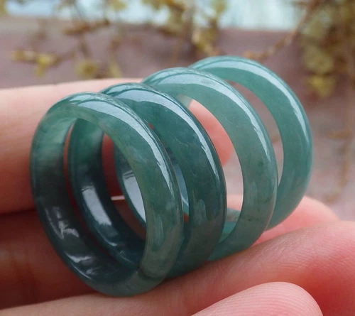 Certified Burma Natural Green Circle Jadeite Ring USA. 3 至 11.25 #485274- - Picture 4 of 6