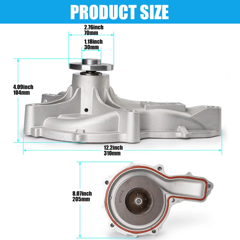 85109694 For Volvo VAH VHD VNL VNM D11 D13 D16 Mack MP7 MP8 85124623 Water Pump - Image 2 of 4