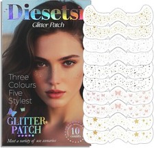 10 Count Face Glitter Freckles Makeup Patches Cute Sparkling Fake Freckles Stick