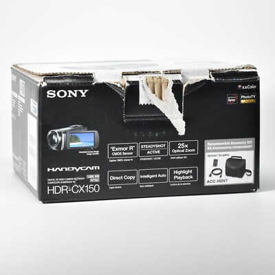 Sony HDR-CX150 16GB HD Handycam Camcorder HD Video 25x Opt Zoom