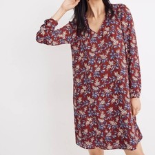 Madewell Button Back Shift Dress in Antique Flora Size XXS