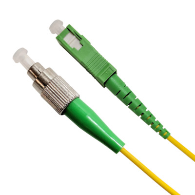  Fiber Optic Cable Patch Cord, Singlemode, Simplex SCAPC to FCAPC, 2M (6ft)