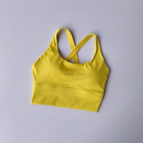 Womens High Impact Sports Bra Molded Cup Criss-Cross Back Sexy Workout Crop Tops - Picture 16 of 20