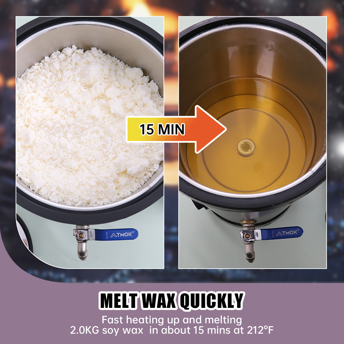 12LB Wax Melter Quick Pour Spout Temperature Control for Candle Soap Making  110V