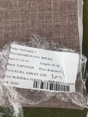 1m Havanna Mokka weiche Haptik Stoffrest, Basteln - Bild 3 von 3