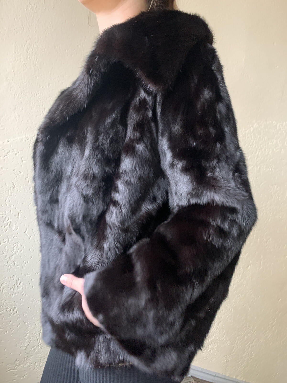 Echtpelz Jacke Alfred Bauch Größe XS/S Mantel Winter Nerz Fell eBay