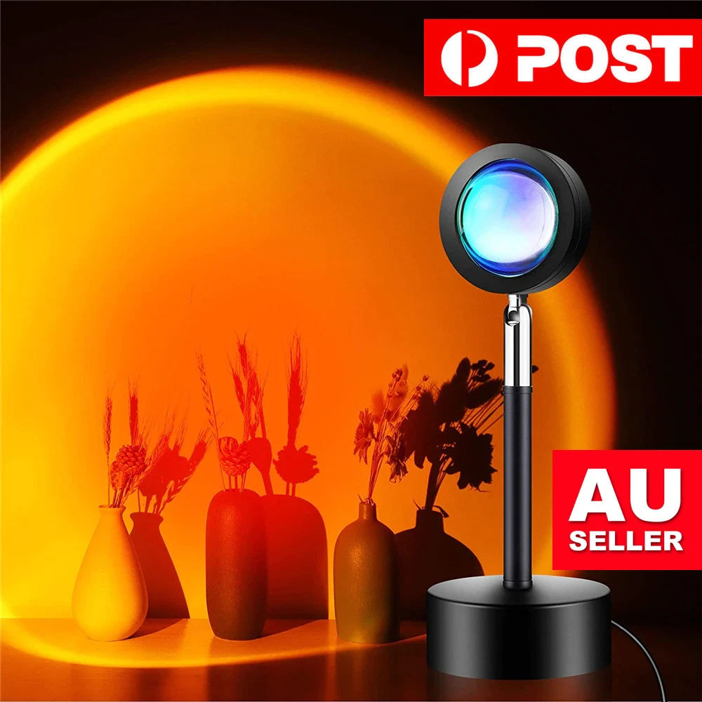 LED Sun Sunset Rainbow Projector Atmosphere USB Night Light Lamp