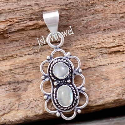 Mondstein Regenbogen Edelstein 925 Sterling Silber Anhänger Spacial Day Wear ...