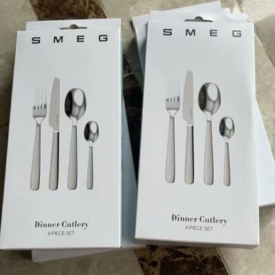 SMEG 4 Piece Western Tableware Set with Knife, Spoon, Fork Stainless Steel Set