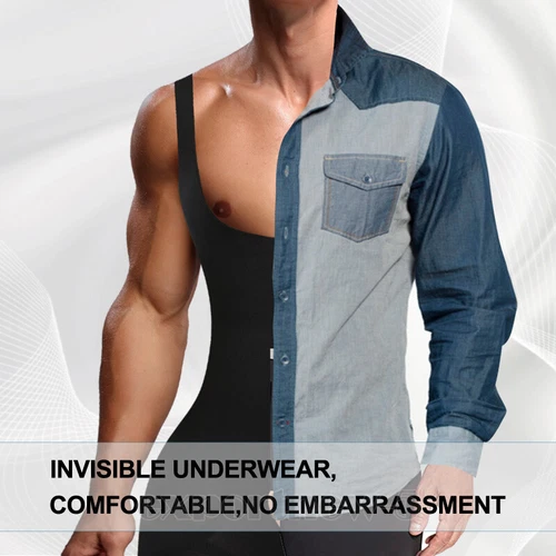 Herren Ganzkörper Shaper Kompression Schlankheitsanzug Shapewear Taille Trainer Body - Bild 4 von 15