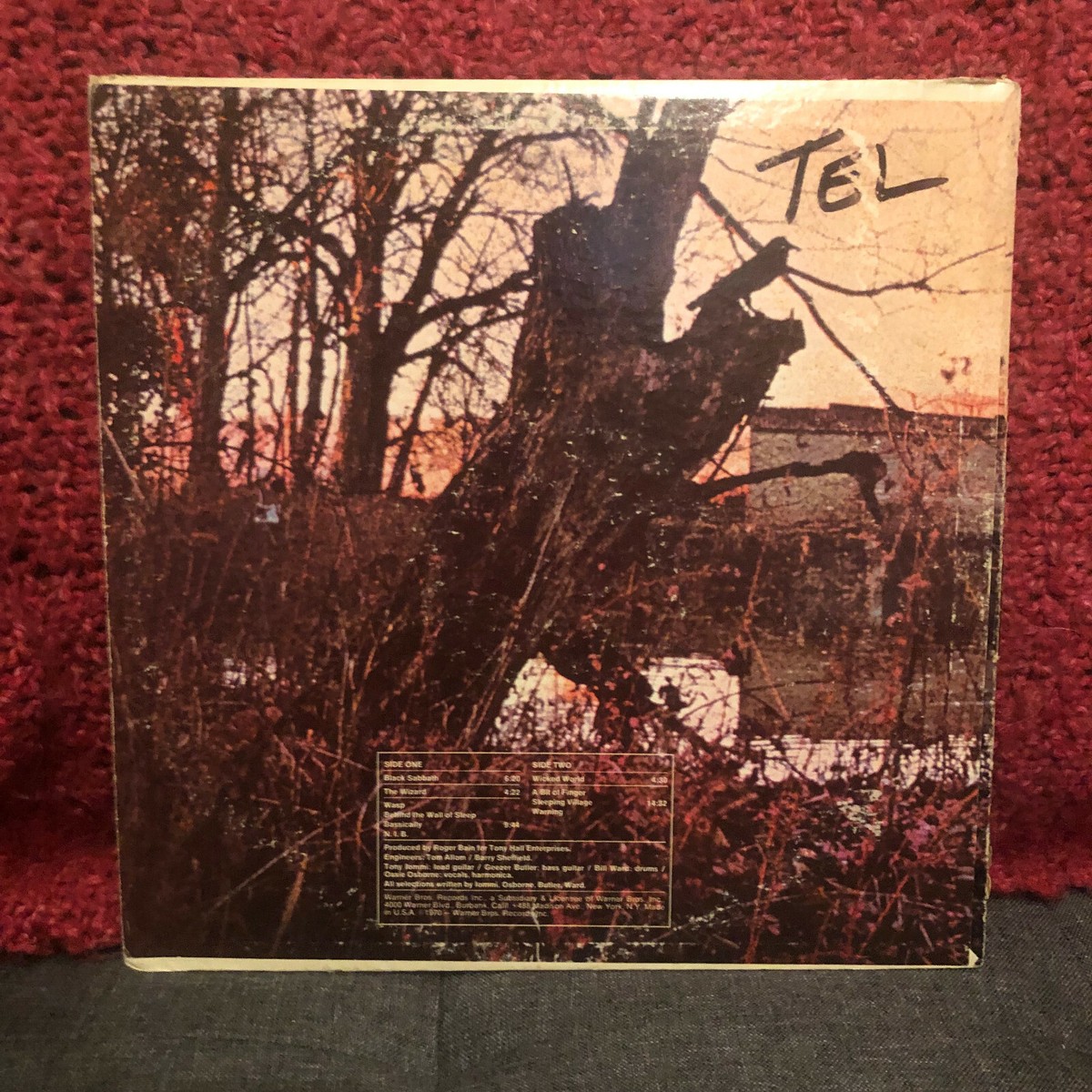 Black Sabbath (1970)　VINYL アナログ　レコード Black Sabbath - Black Sabbath - 1970 Warner Bros. Records, G